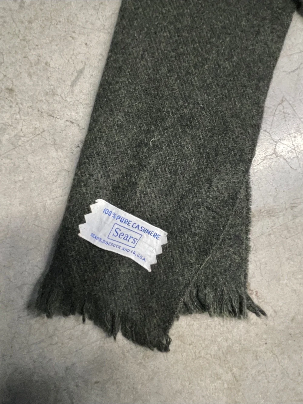Vintage Sears Men's Cashmere Scarf - Fringed O/S